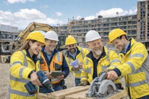 Bonne humeur sur le chantier - RH Carrière