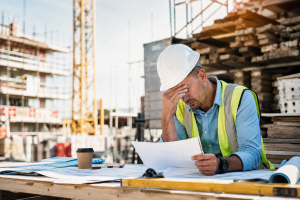Candidat en recherche d’emploi en construction au Québec consultant des possibilités de carrière sur un chantier.